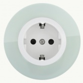 Рамка 1-постовая круглая Экопласт Vintage из натурального светлого стекла