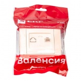 Розетка телефонная EKF PROxima RJ-11 1-местная IP20 Валенсия кремовый