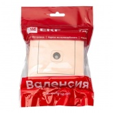 Розетка EKF PROxima TV 1-местная 75Ом 5-862МГц IP20 Валенсия кремовый