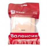 Выключатель 1-клавишный с индикатором EKF PROxima 10А IP20 Валенсия кремовый