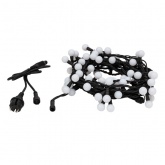 Гирлянда мультишарики, D17,5мм, 10м, черный каучук, 80LED IP65 230V свечение с динамикой, цвет RGB