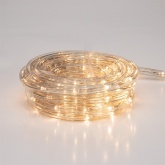 Светодиодный дюралайт 1,6W/м 24LED/м, 25м, теплый белый, IP65, питающий кабель, диодная шина, крепеж