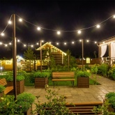 Гирлянда Белт-Лайт 2 жилы шаг 40 см патроны E27 влагостойкая IP65 черный провод каучук (бухта 50м)