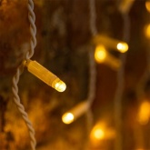Гирлянда светодиодная Дождь 2x6m 768LED 230V теплый белый, эффект мерцания, белый провод IP65