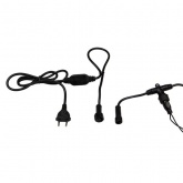 Гирлянда светодиодная Дождь 2x6m 768LED 230V теплый белый, постоянное свечение, черный провод IP65