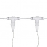 Гирлянда светодиодная Дождь 2x3m 600LED 230V теплый белый, эффект мерцания, белый провод IP65