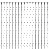 Гирлянда светодиодная Дождь 2x6m 1520LED 230V белый эффект водопада, черный провод IP65