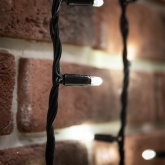 Гирлянда светодиодная Дождь 2x9m 2200LED 230V белый эффект водопада, черный провод IP65