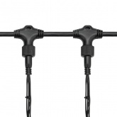 Гирлянда светодиодная Дождь 2x9m 2200LED 230V белый эффект водопада, черный провод IP65