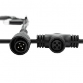 Гирлянда светодиодная Дождь 2x9m 2200LED 230V белый эффект водопада, черный провод IP65