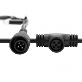 Гирлянда светодиодная Дождь 2x6m 1520LED 230V синий эффект водопада, черный провод IP65