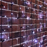 Гирлянда светодиодная Дождь 2x6m 1140LED 230V белый постоянное свечение, черный провод IP65