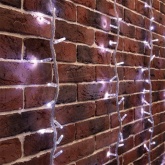 Гирлянда Светодиодный Дождь 2x3м 240LED тепло-белый IP44 эффект водопада, прозрачный провод, 24В