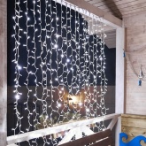 Гирлянда Светодиодный Дождь 2x3м 760LED белый IP44 эффект мерцания, белый провод, 230В