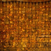 Гирлянда Светодиодный Дождь 2x3м 760LED желтый IP44 эффект мерцания, черный провод, 230В