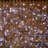 Гирлянда Светодиодный Дождь 2x3м 760LED белый IP44 эффект мерцания, черный провод, 230В