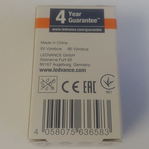 Светодиодная, диммируемая, низковольтная, лампочка акцентного освещения Осрам, мощностью 4,2 Ватта, с цоколем GU4, теплый свет