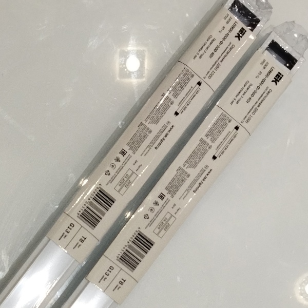 Линейный светильник под светодиодную лампу T8 с цоколем G13 длиной 600 мм, без рассеивателя