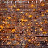 Гирлянда Светодиодный Дождь 2x3м 448LED желтый IP44 постоянное свечение, прозрачный провод, 230В