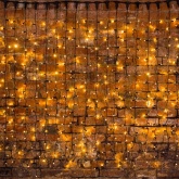 Гирлянда Светодиодный Дождь 2x3м 760LED тепло-белый IP44 постоянное свечение, черный провод, 230В