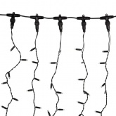 Гирлянда Светодиодный Дождь 2x3м 760LED тепло-белый IP44 постоянное свечение, черный провод, 230В