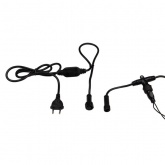 Гирлянда Светодиодный Дождь 2x3м 760LED белый IP44 постоянное свечение, черный провод, 230В