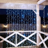 Гирлянда Светодиодный Дождь 2x3м 760LED белый IP44 постоянное свечение, белый провод, 230В