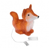 Акриловая светодиодная фигура Лисенок, 28х15х26см, 30 LED (питание от батареек 2AA)