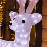 Акриловая светодиодная фигура Снежный олень, 100см 380 LED IP65 трансформатор в комплекте