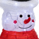Акриловая светодиодная фигура Снеговик в шляпе, 38х38х72см IP65 трансформатор в комплекте