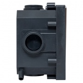 Лючок напольный EKF C-Line 2 под один механизм 45х45 (2 модуля) с напольной коробкой IP44 серый