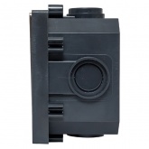 Лючок напольный EKF C-Line 2 под один механизм 45х45 (2 модуля) с напольной коробкой IP44 серый