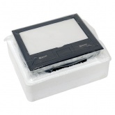 Лючок напольный EKF C-Line 8 под 4 механизма 45х45 (8 модулей) IP30 серый