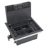 Лючок напольный EKF C-Line 8 под 4 механизма 45х45 (8 модулей) IP30 серый