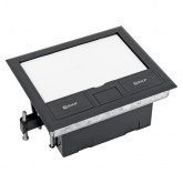 Лючок напольный EKF C-Line 8 под 4 механизма 45х45 (8 модулей) IP30 серый