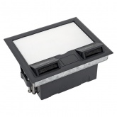 Лючок напольный EKF C-Line 8 под 4 механизма 45х45 (8 модулей) IP30 серый