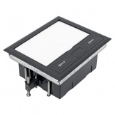 Лючок напольный EKF C-Line 8 под 4 механизма 45х45 (8 модулей) IP30 серый