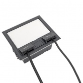 Лючок напольный EKF C-Line 8 под 4 механизма 45х45 (8 модулей) IP30 серый