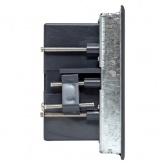 Лючок напольный EKF C-Line 8 под 4 механизма 45х45 (8 модулей) IP30 серый