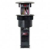 Встраиваемая выдвижная мини-колонна EKF на 6 модулей C-Line металлик