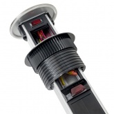 Встраиваемая выдвижная мини-колонна EKF на 6 модулей C-Line металлик