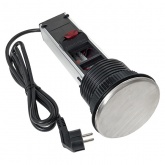 Встраиваемая выдвижная мини-колонна EKF на 6 модулей C-Line металлик