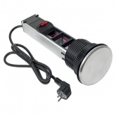 Встраиваемая выдвижная мини-колонна EKF на 8 модулей C-Line металлик