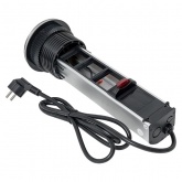 Встраиваемая выдвижная мини-колонна EKF на 8 модулей C-Line металлик