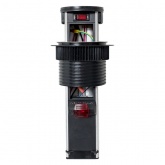 Встраиваемая выдвижная мини-колонна EKF с беспроводной зарядкой 15Вт 6 модулей C-Line металлик