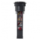 Встраиваемая выдвижная мини-колонна EKF с беспроводной зарядкой 15Вт 8 модулей C-Line металлик