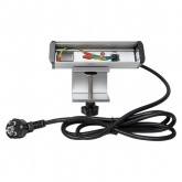 Настольный розеточный блок EKF для крепления к столу на 8 модулей C-Line металлик