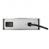 Встраиваемый настольный розеточный блок EKF на 8 модулей C-Line металлик