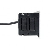 Встраиваемый настольный розеточный блок EKF на 8 модулей C-Line металлик