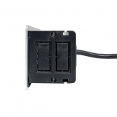 Встраиваемый настольный розеточный блок EKF на 8 модулей C-Line металлик